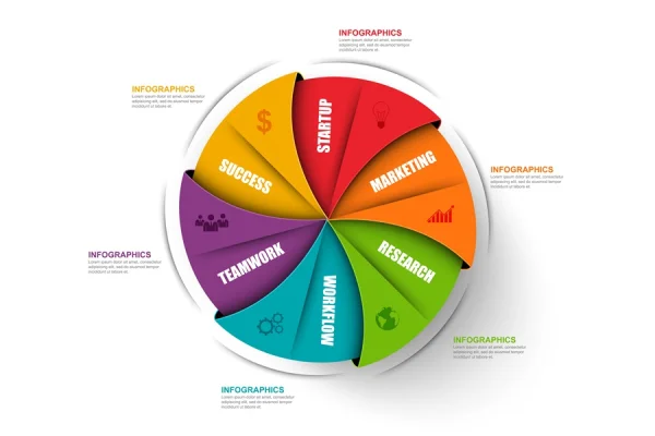 Startup Process Wheel Infographic