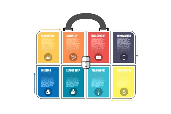 Business Strategy Briefcase Infographic