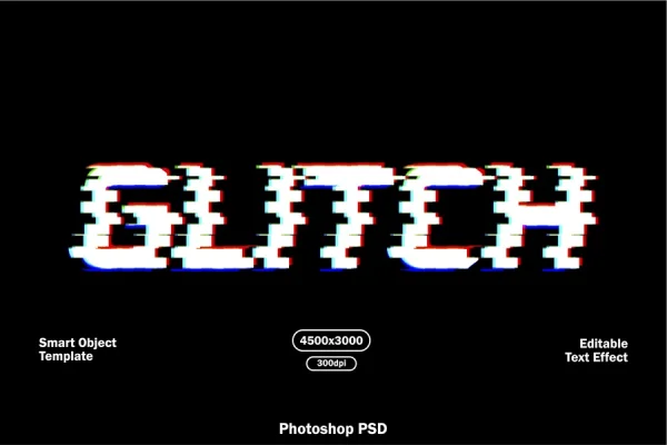 Glitch Futuristic Text Effect