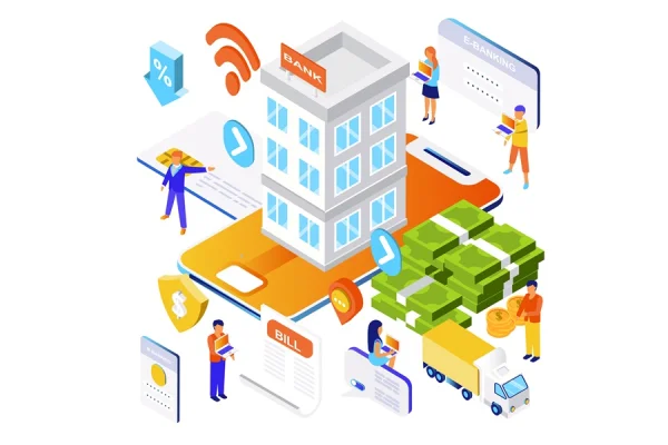 Banking Isometric Illustration