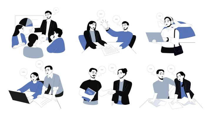 Business People Flat Illustrations
