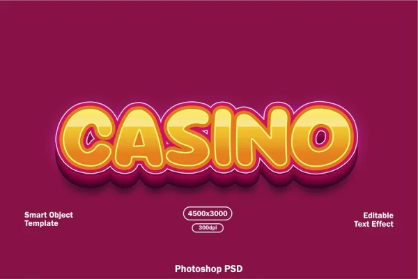Casino Text Effect