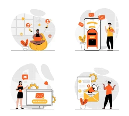 Email Marketing Concept Illustrations