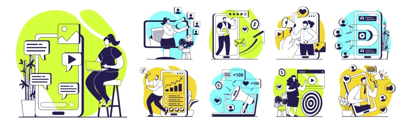 Marketing Concept Vector Illustrations