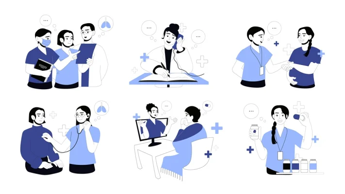Medical Clinic Flat Illustrations