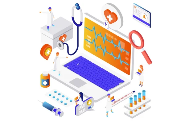 Medical Service Isometric Illustration
