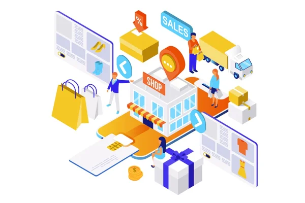 Shopping Isometric Illustration