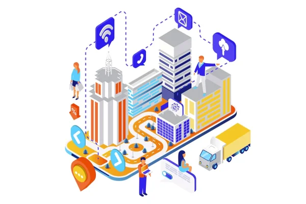 Smart City Isometric Illustration