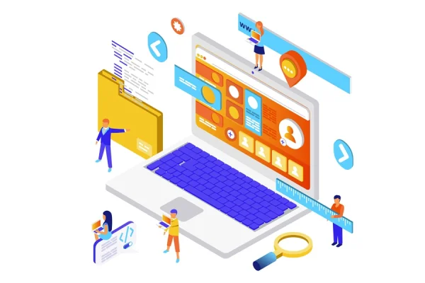 Software Development Isometric Illustration