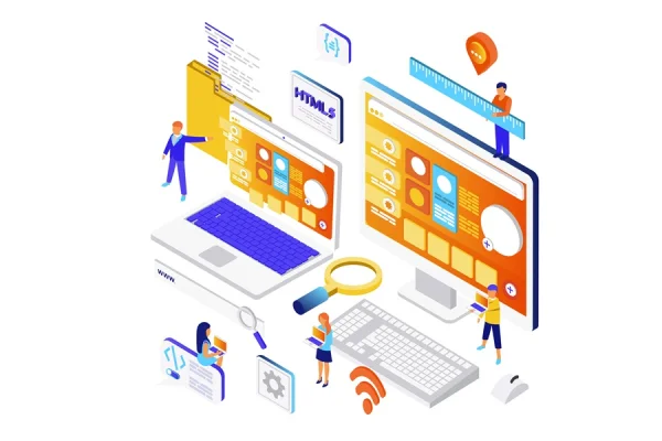 Web Development Isometric Illustration