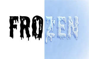 Frozen Text Effect