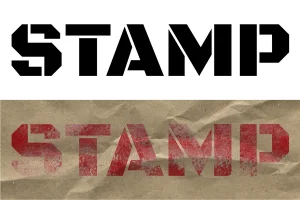 Vintage Stamp Text Effect