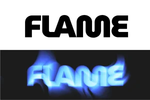 Blue Flame Text Effect