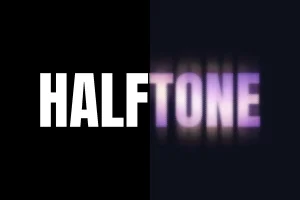 Blurred Halftone Text Effect