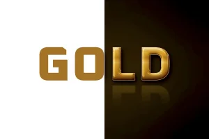 Glossy Gold Metallic Text Effect